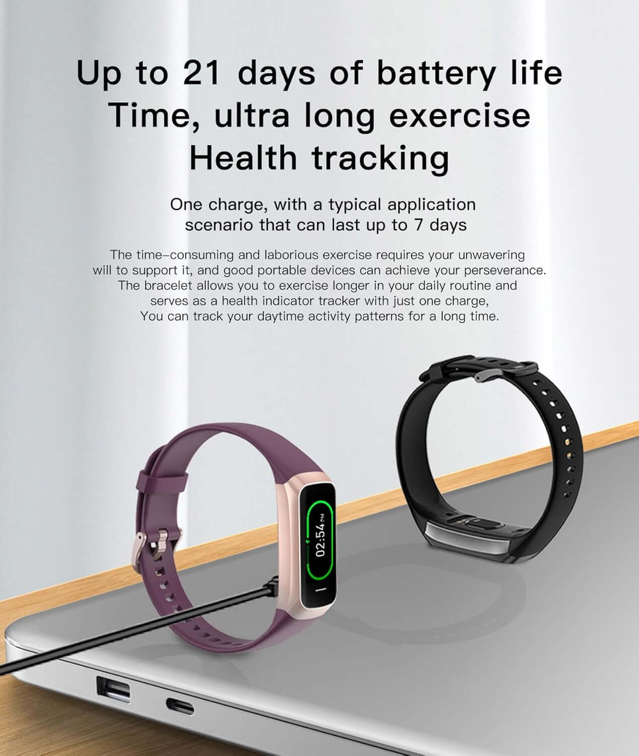 DROPPZZA Keep Health Fitness Trackers for Women Men Amoled Step Counter