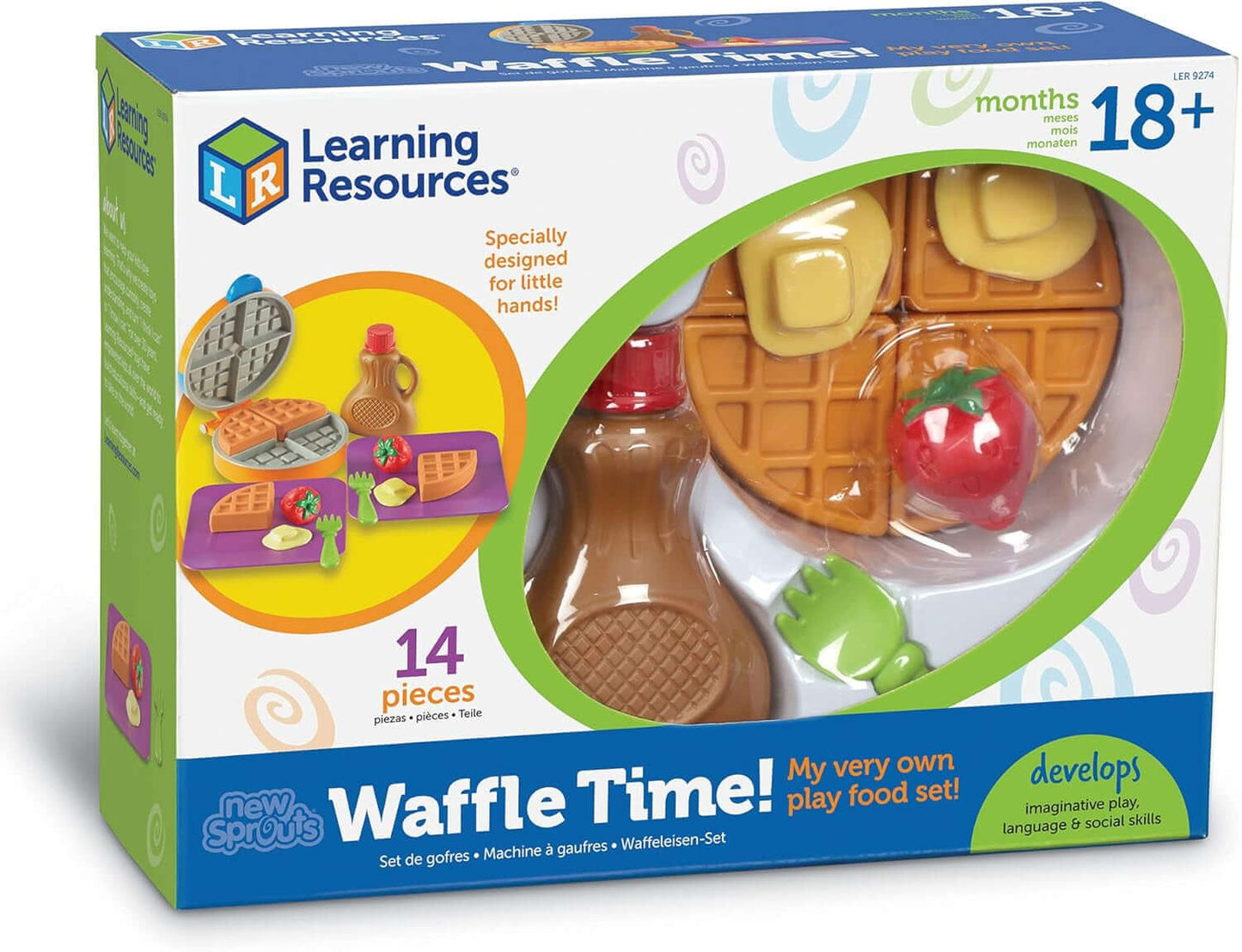 DROPPZZA New Sprouts Waffle Time - Play Food Kitchen , Breakfast