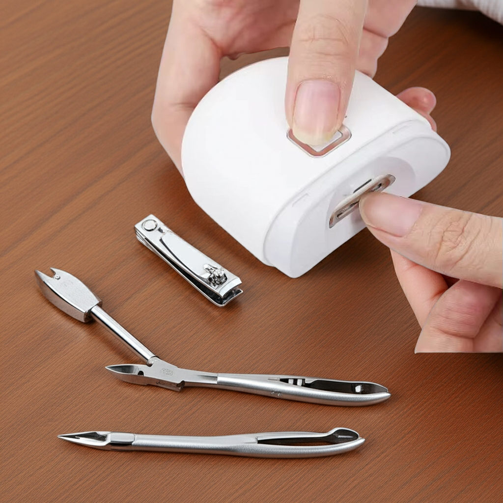1 Pcs Electric Automatic Nail Clipper Manicure Nail Trimmer for Adult Finger Toe