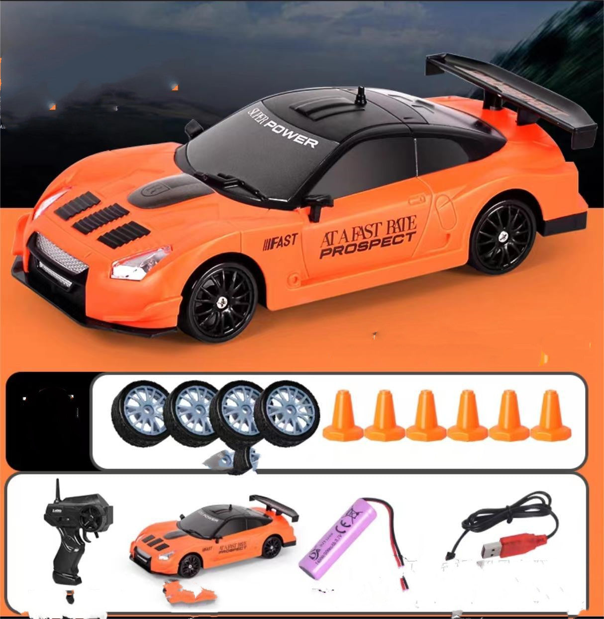 2.4G Drift Rc Car 4WD RC Drift Car Toy Remote Control GTR Model