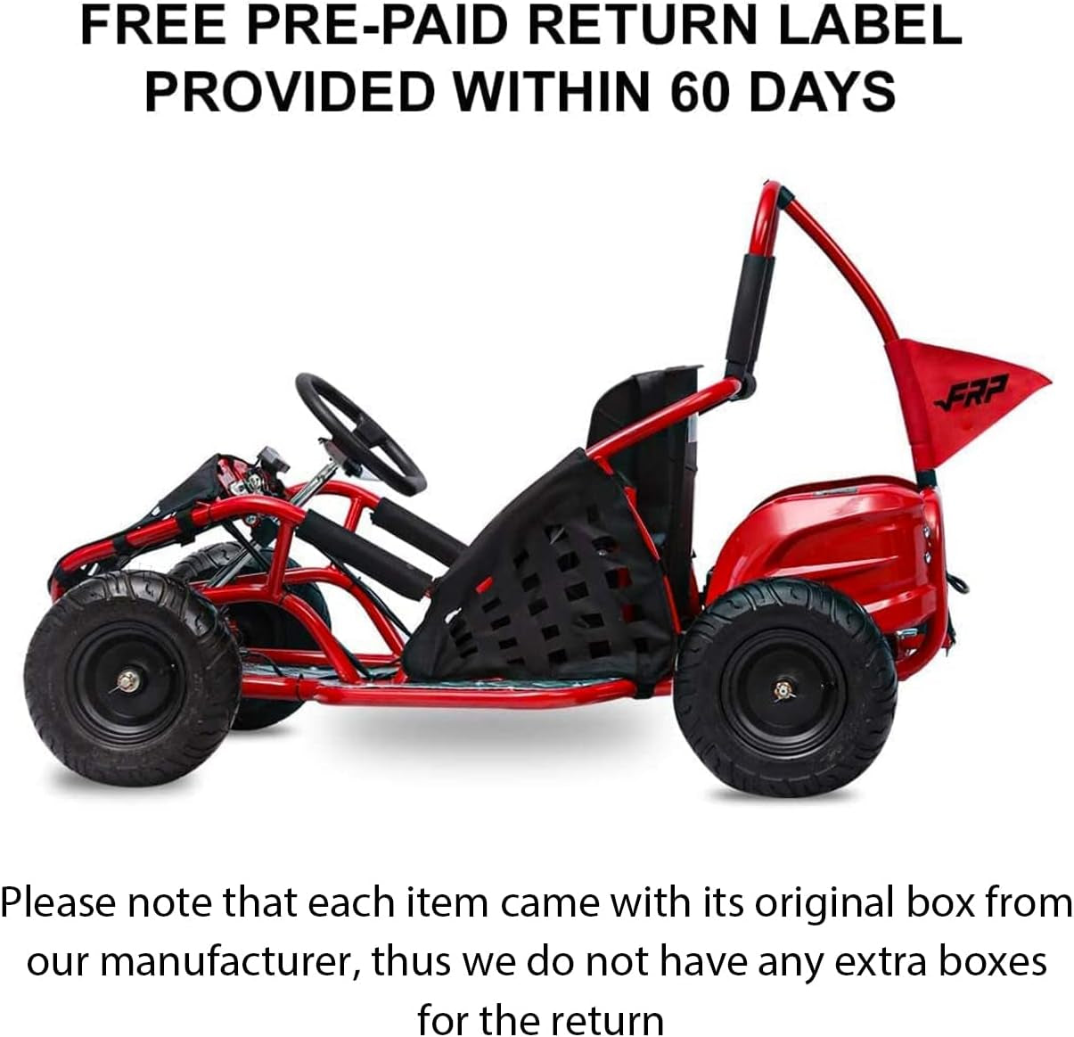 Baja-X 48V 1000W Brushless Electric Go Kart, 3-Speed Setting Go Kart W/Forward & Reverse, Racing Go Cart up to 20 Mph W/Foot Pedal & Foot Break, Go Cart Support up to 175 Lbs (Red)