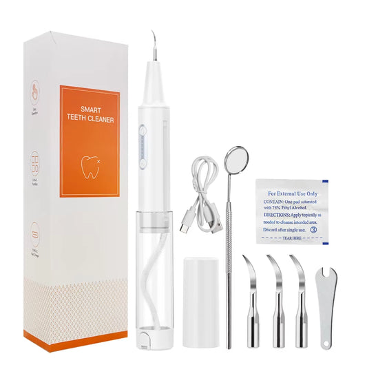 Tartar Remover Electric Powerful Ultrasonic Plaque Stain Remover for Teeth 2 In1 Ultrasonic Tooth Cleaning and Oral Irrigator