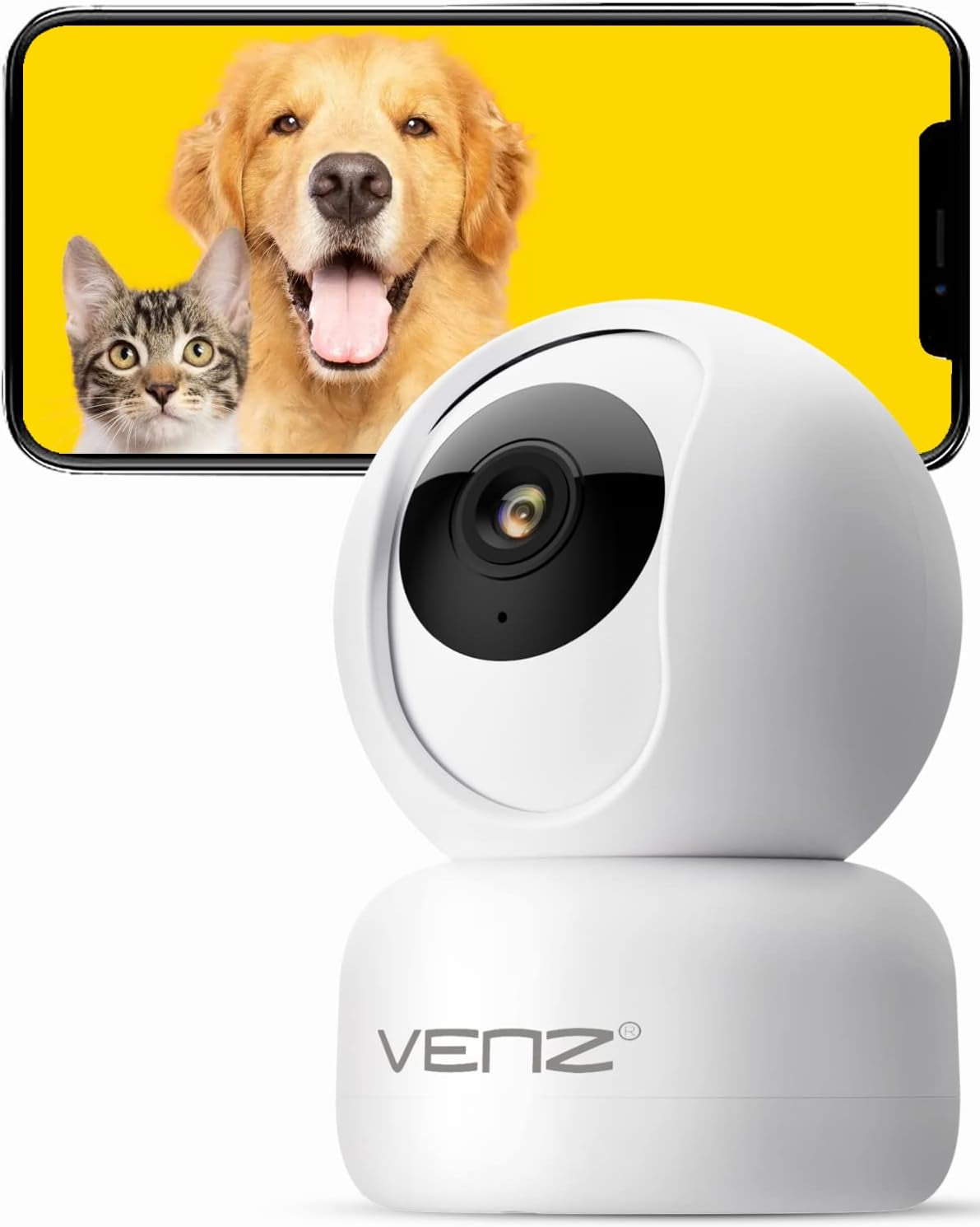 Indoor Camera,1080P Home Security Camera,360° PTZ Baby Monitor with Camera and Audio,2.4G Wifi Pet Dog Camera with Phone App,Smart inside Cameras for House